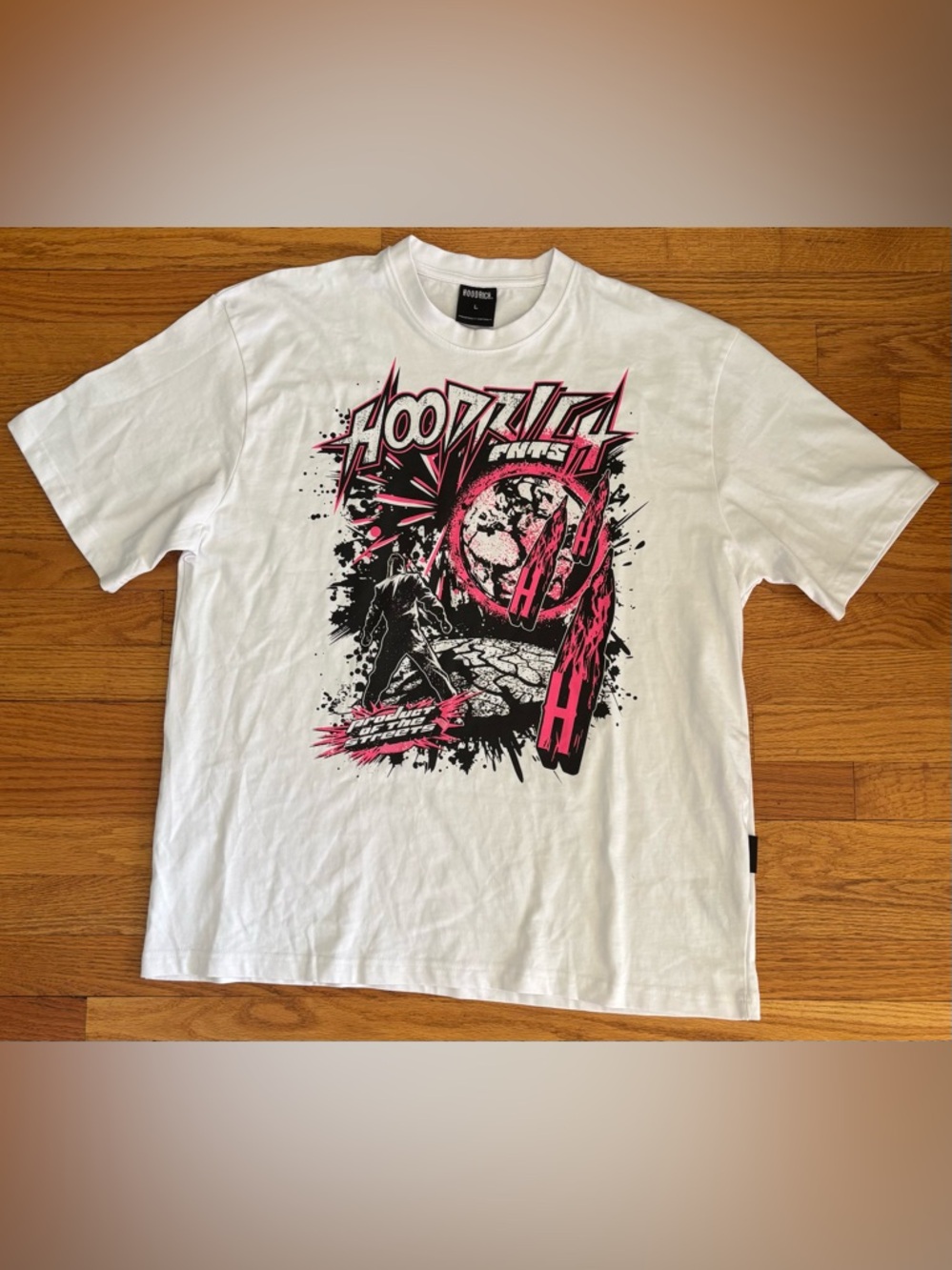 HoodRich Graphic Tee Men’s Large Multicolor 100% Cotton Streetwear Shirt New